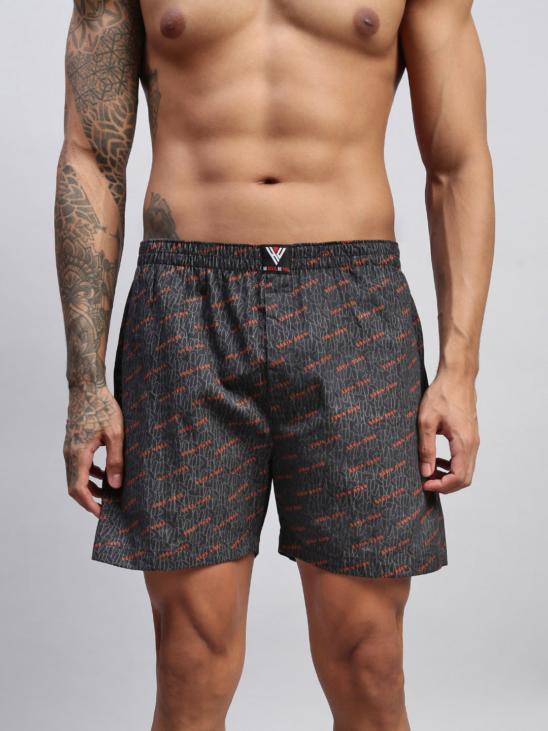 Men Pack of 2 Printed Cotton Boxer Shorts