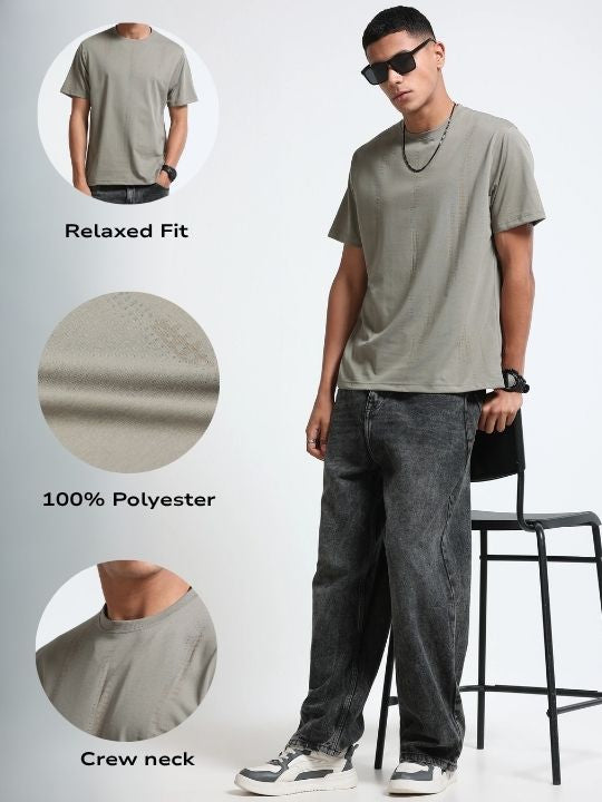 Men Olive Everyday Round Neck T-Shirt