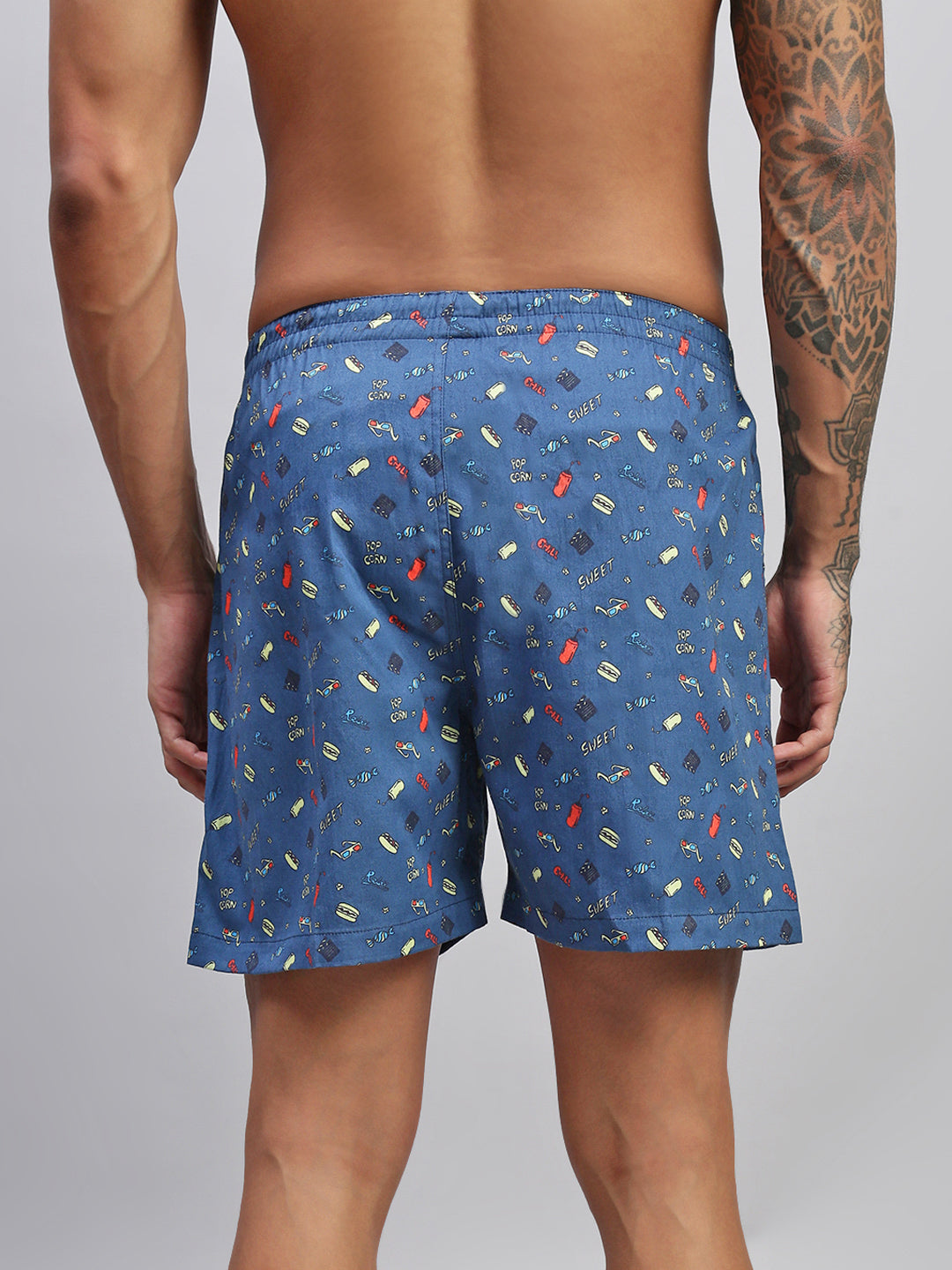 Men Pack of 2 Printed Cotton Boxer Shorts