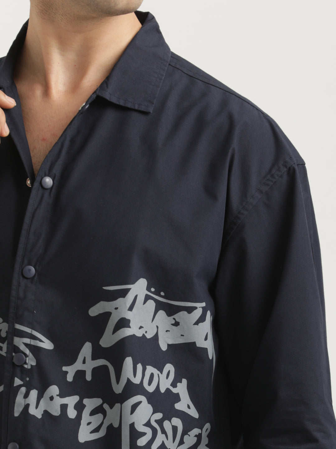 Men Oversized Cotton Shirt