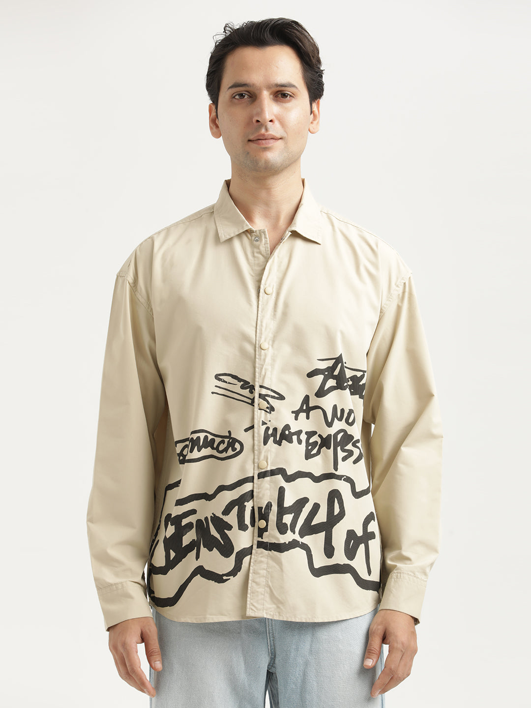 Men Oversized Cotton Shirt