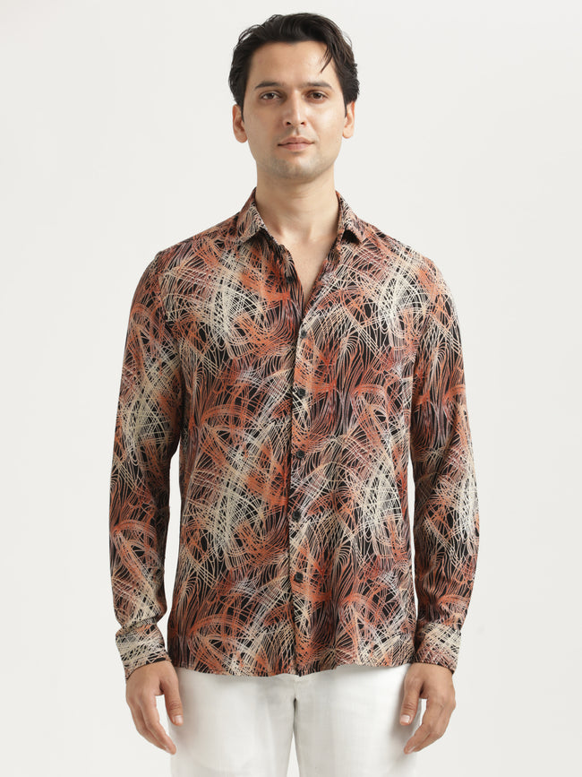 Men Printed Viscose Shirt