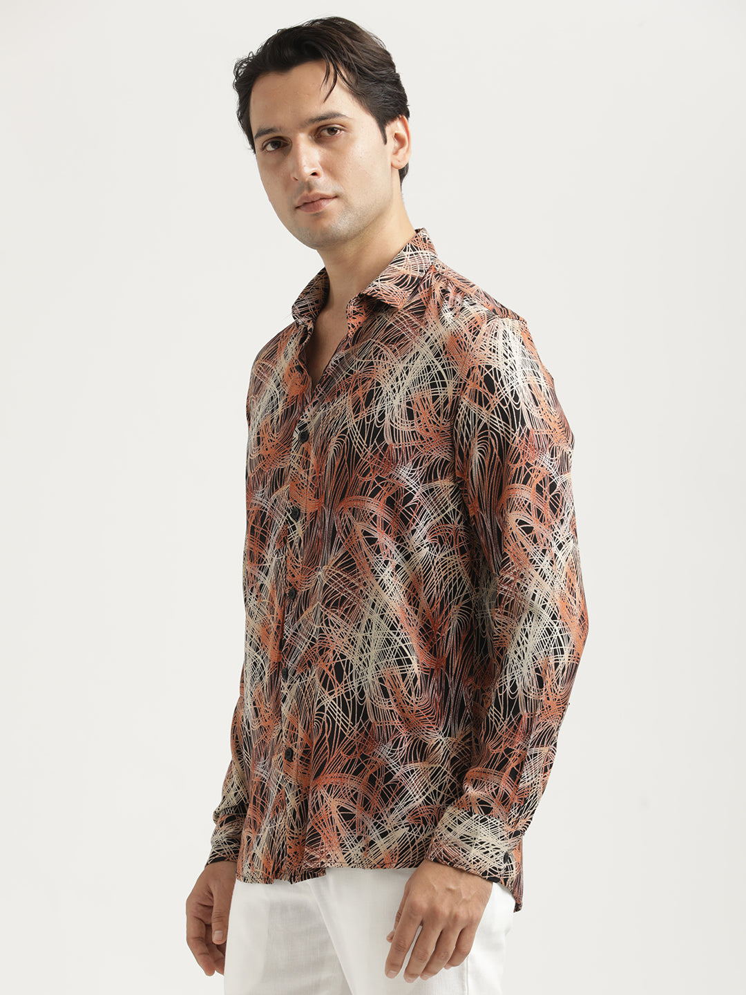 Men Printed Viscose Shirt