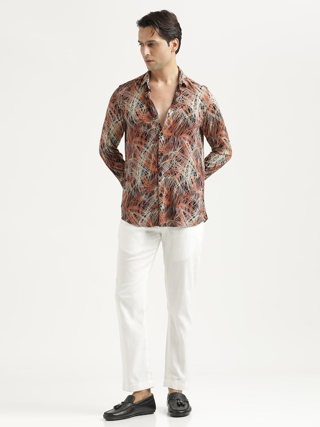 Men Printed Viscose Shirt