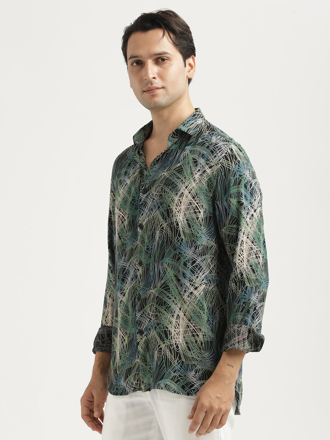 Men Printed Viscose Shirt