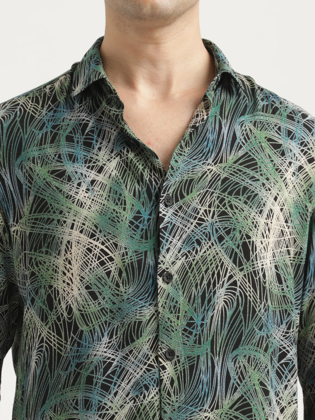 Men Printed Viscose Shirt