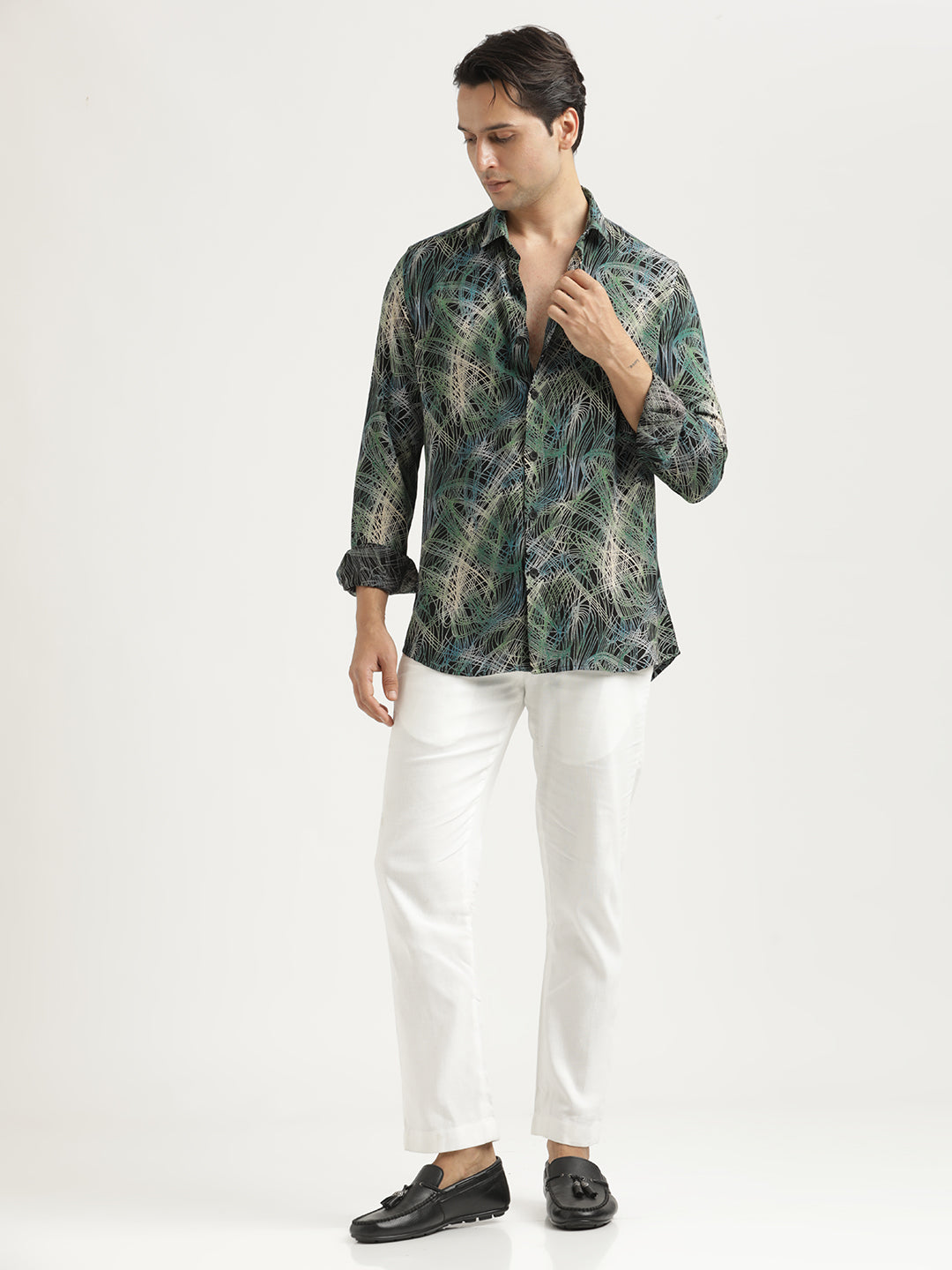 Men Printed Viscose Shirt