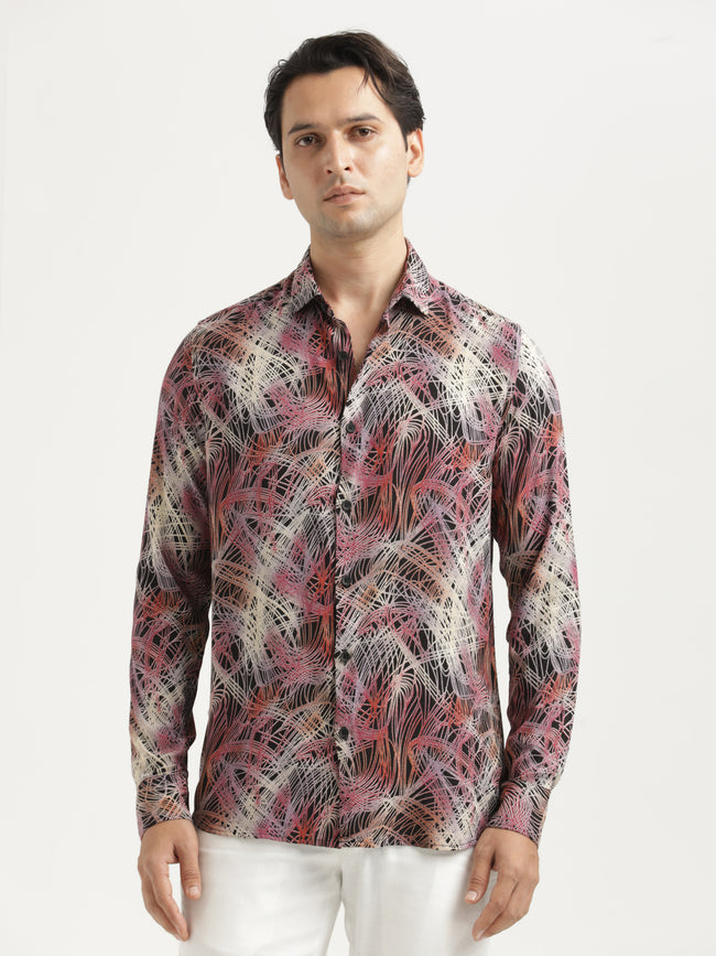 Men Printed Viscose Shirt