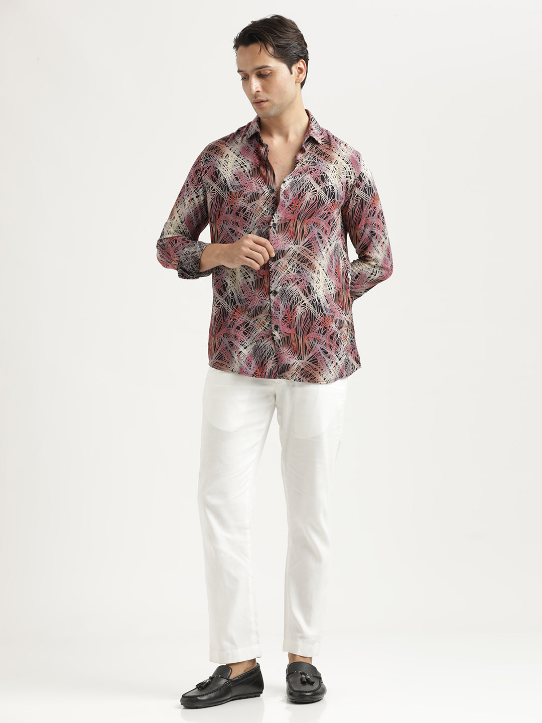 Men Printed Viscose Shirt