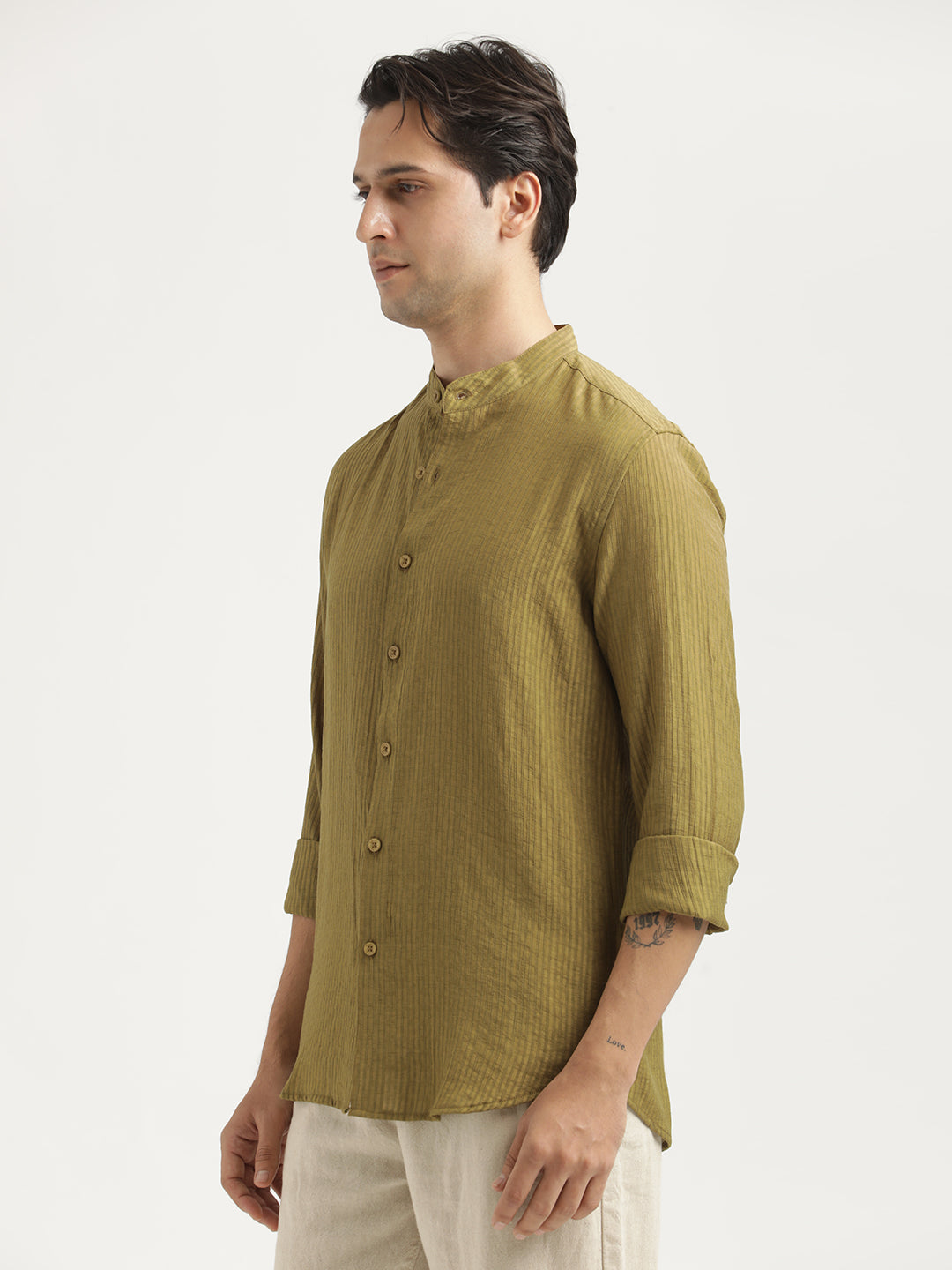 Men Textured Nylon Shirt