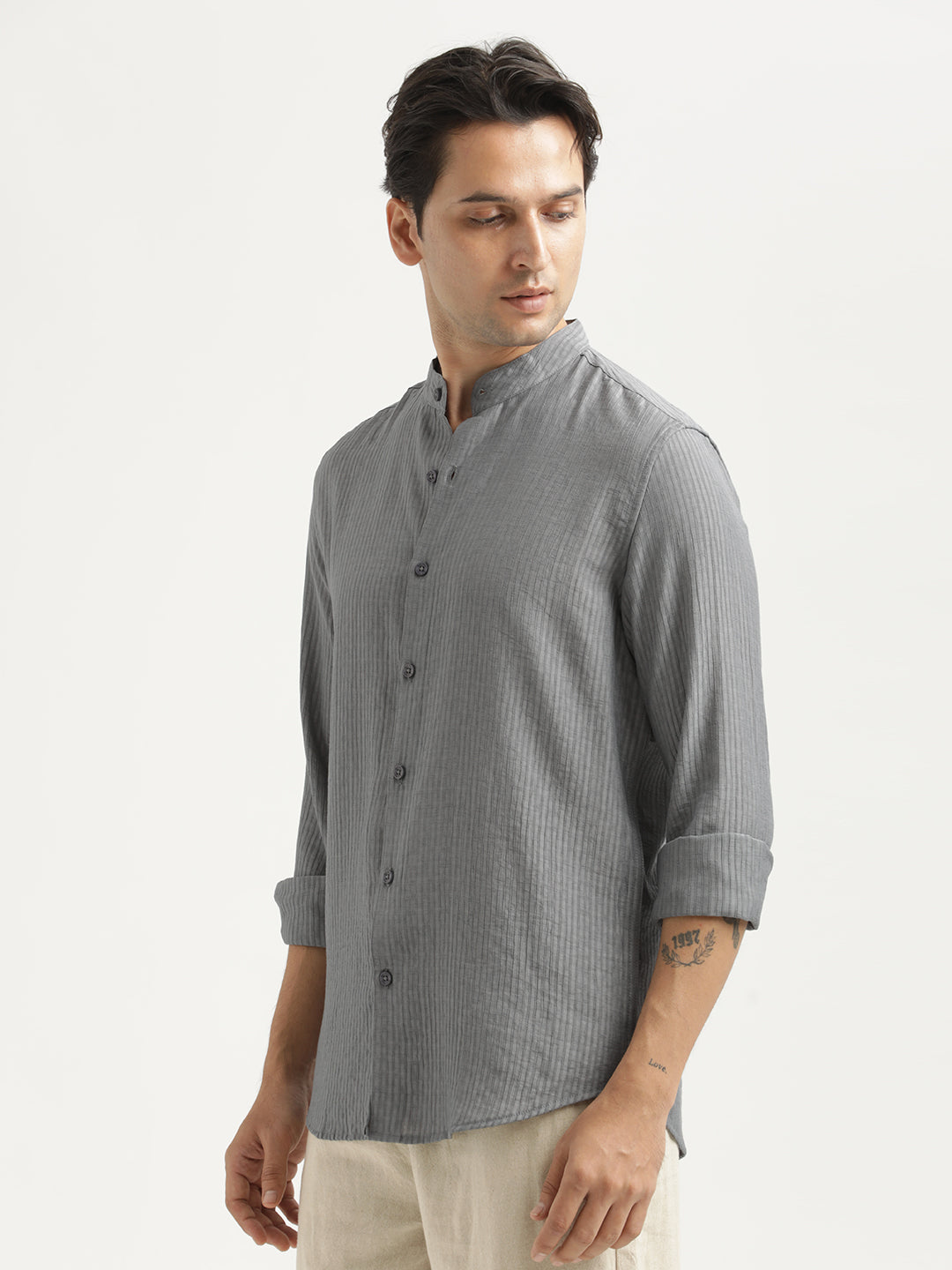Men Textured Nylon Shirt