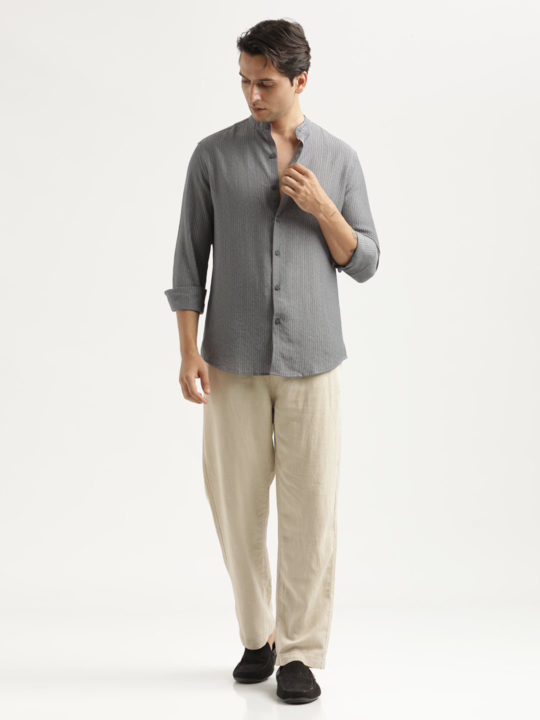 Men Textured Nylon Shirt