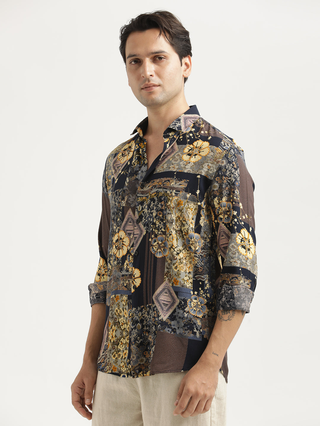 Men Printed Viscose Shirt