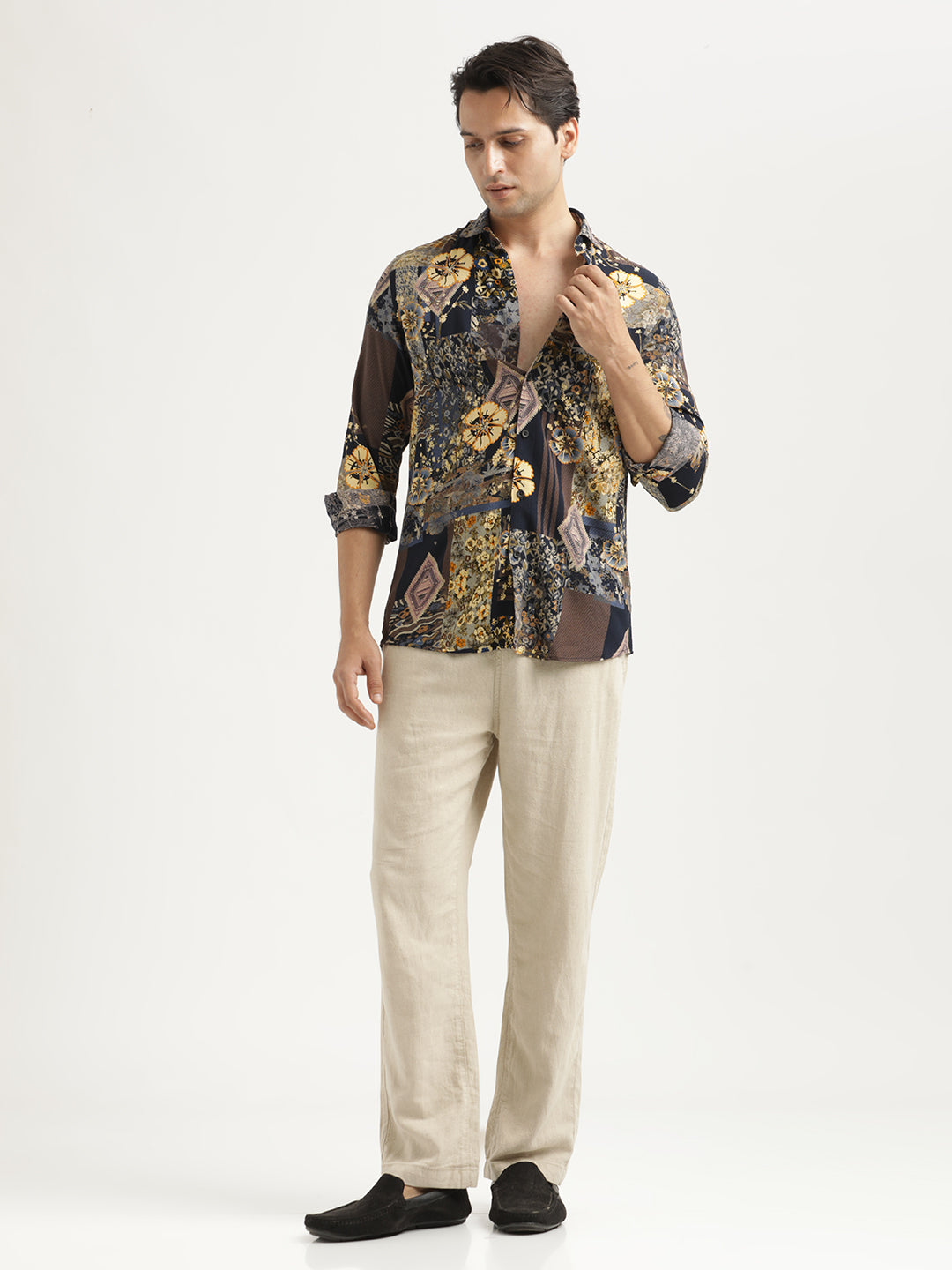 Men Printed Viscose Shirt
