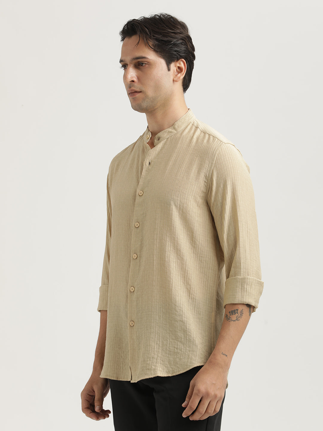 Men Textured Nylon Shirt