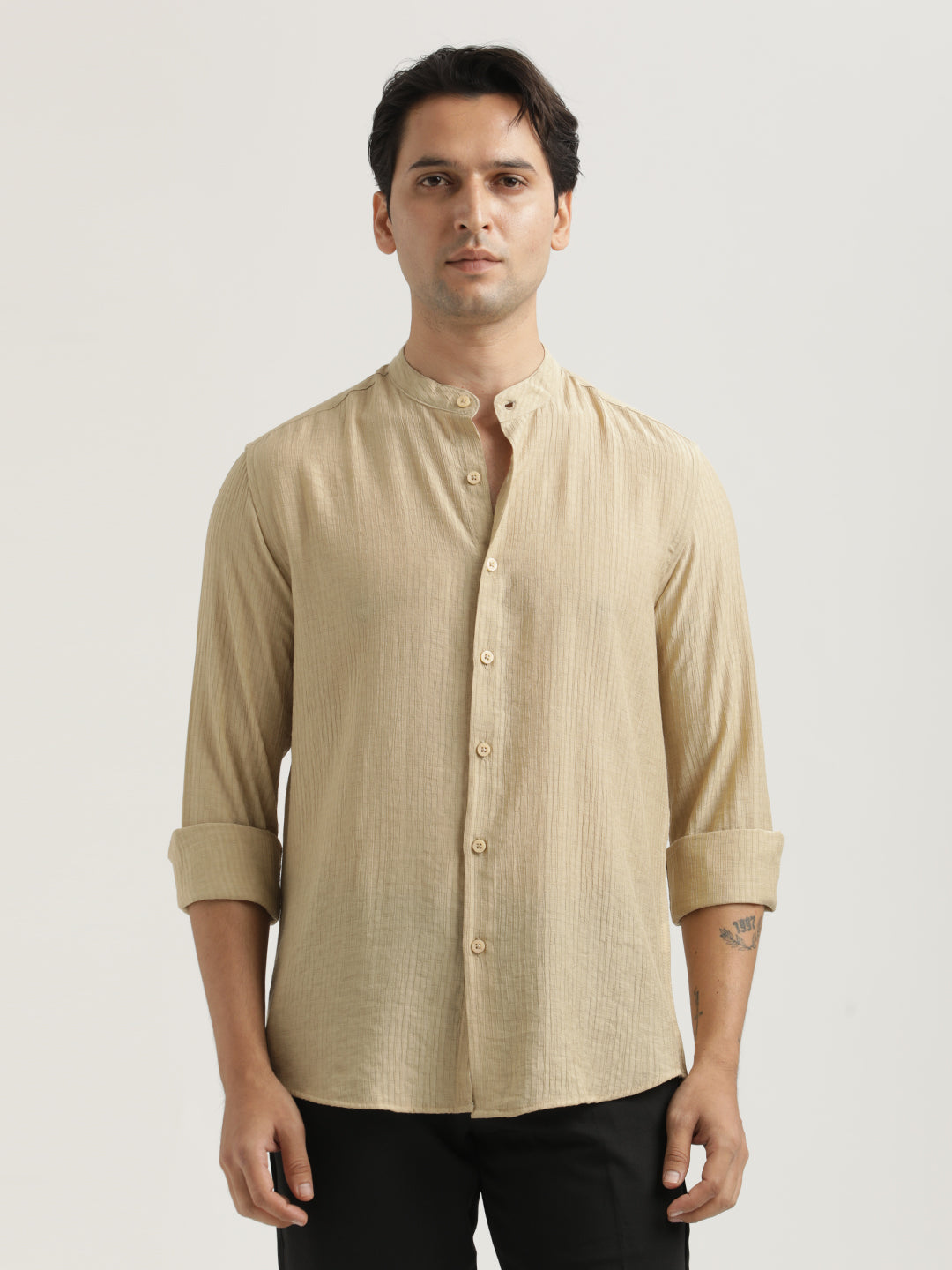 Men Textured Nylon Shirt