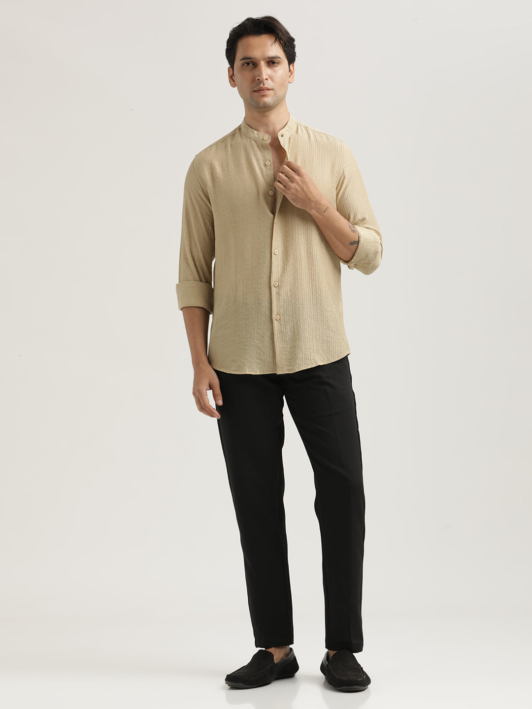 Men Textured Nylon Shirt