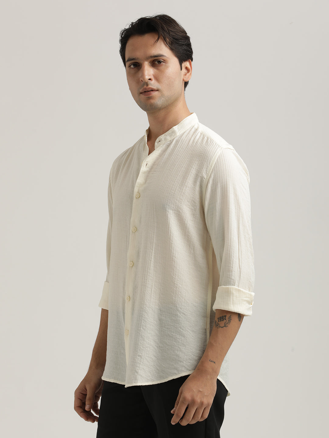 Men Textured Nylon Shirt