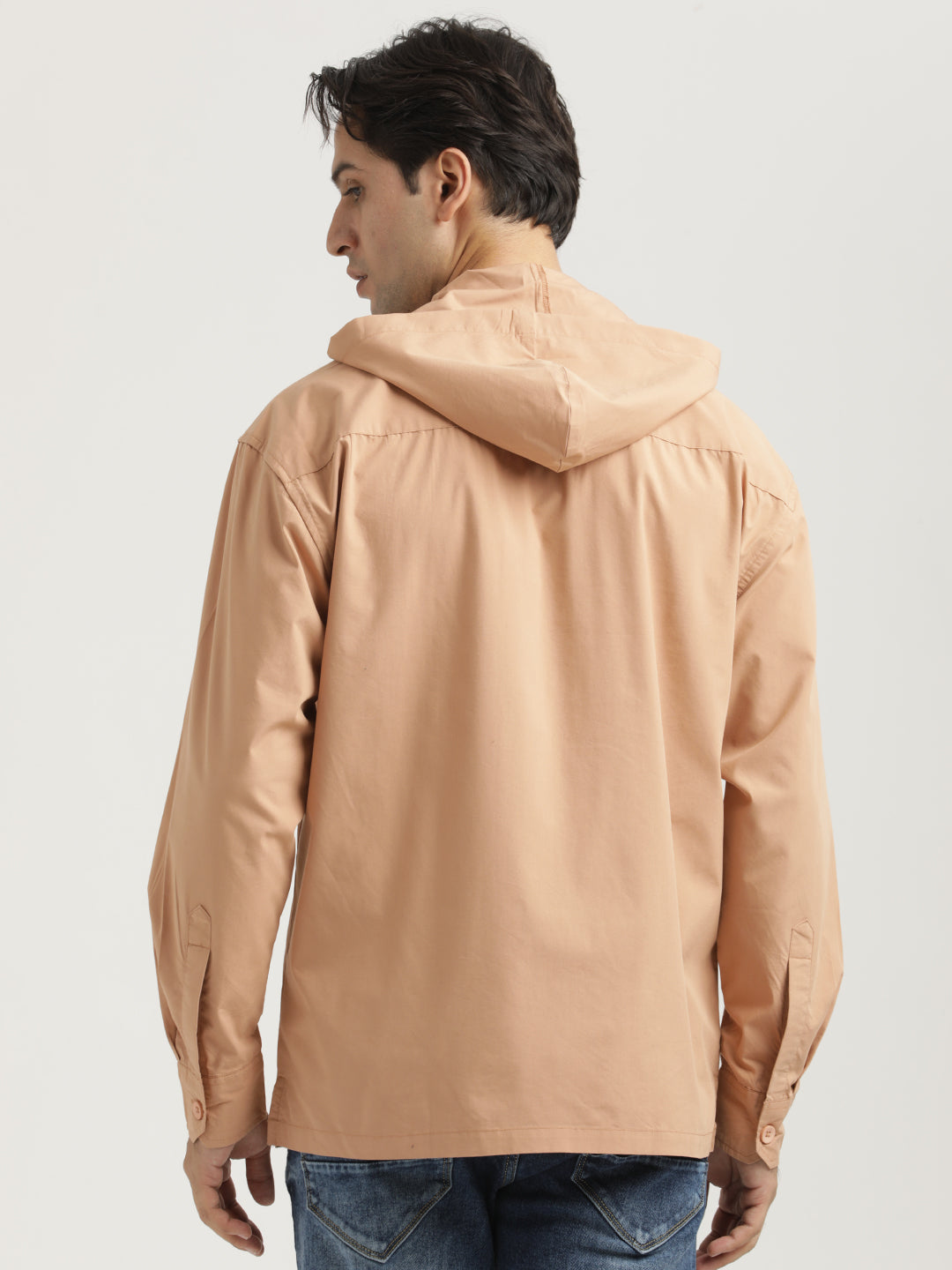 Men Hooded Utility Shirt