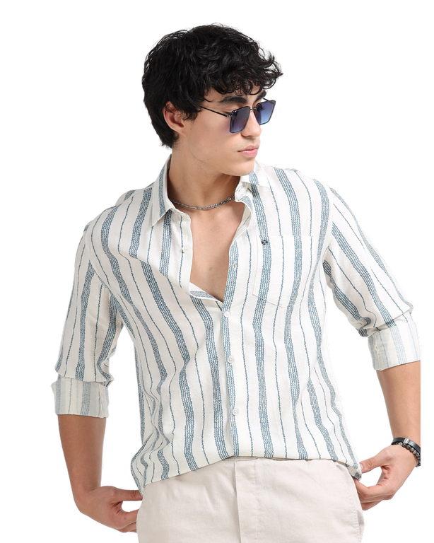Men Striped Casual Polo Shirt