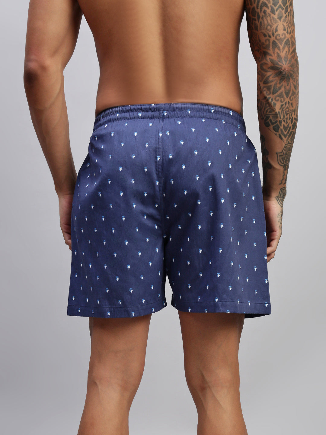 Men Pack of 2 Printed Cotton Boxer Shorts