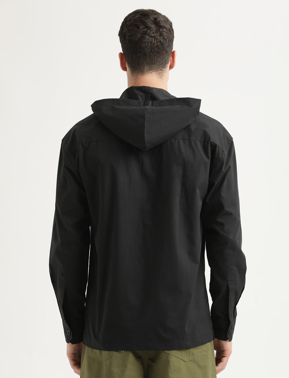 Men Hooded Utility Shirt