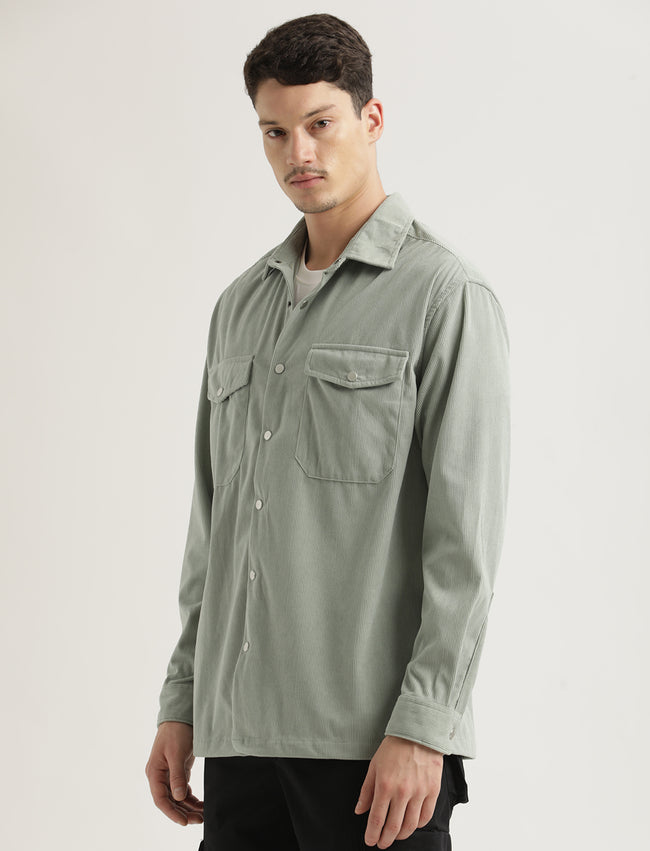 Men Corduroy Overshirt