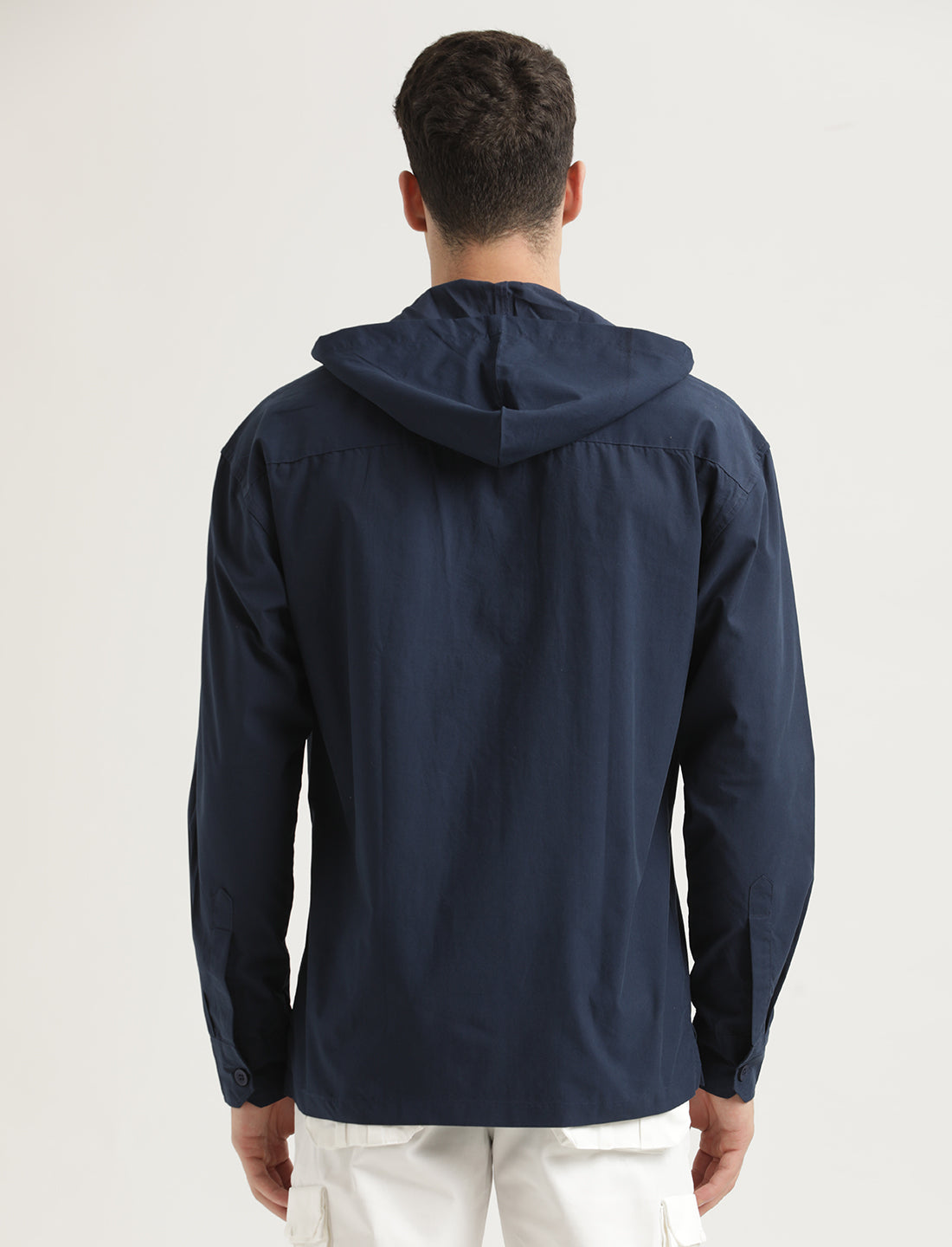 Men Hooded Utility Shirt