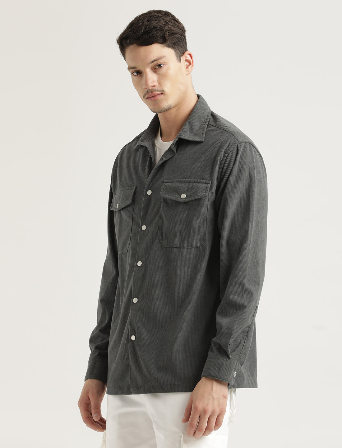 Men Corduroy Overshirt