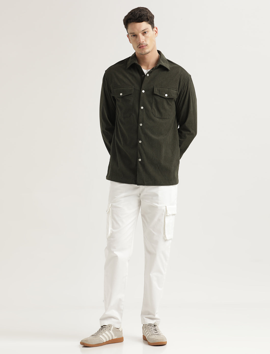 Men Corduroy Overshirt