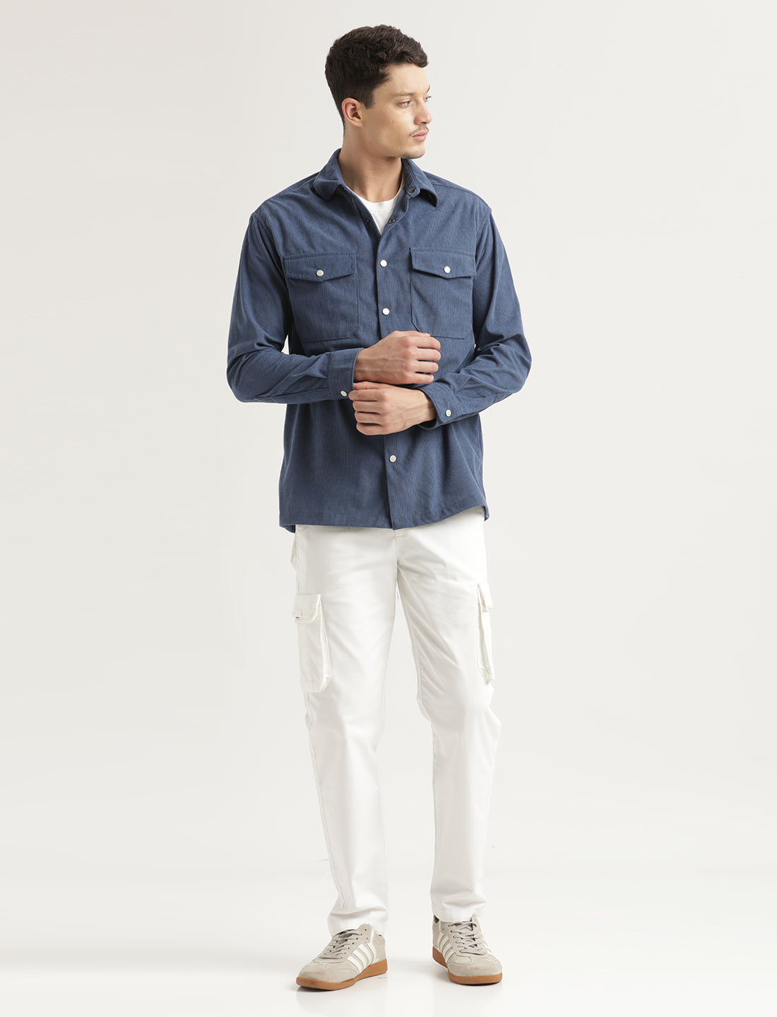 Men Corduroy Overshirt