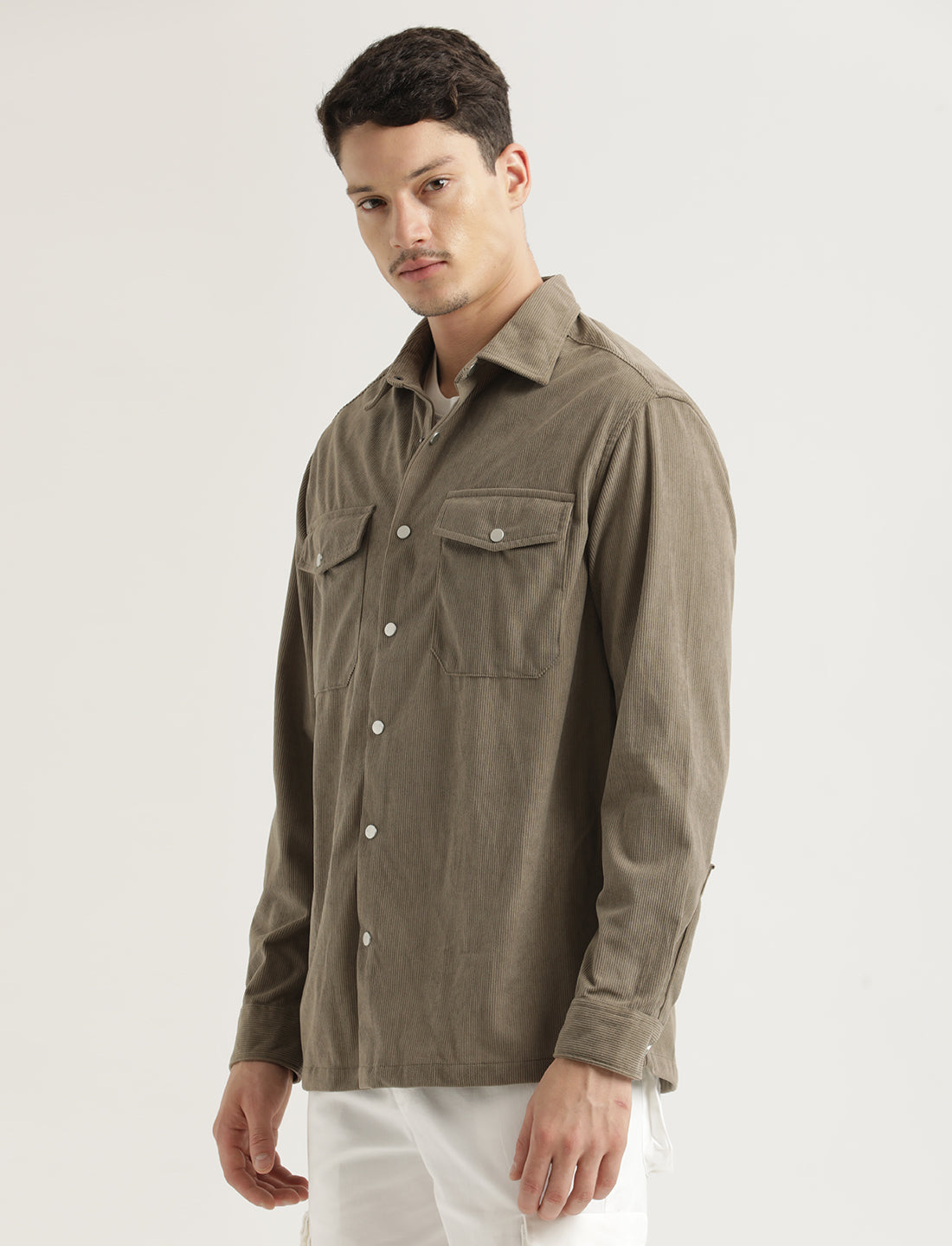 Men Corduroy Overshirt