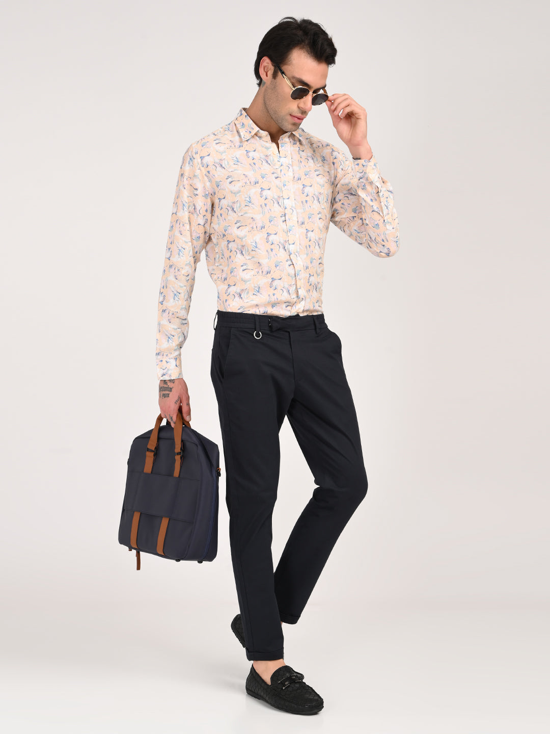 Men Stretch Trousers with Utility Pockets