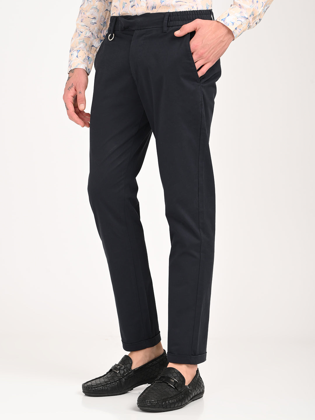 Men Stretch Trousers with Utility Pockets