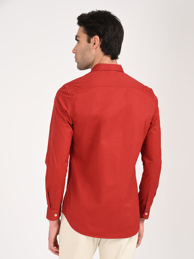Men Cotton Shirt with Chest Pocket