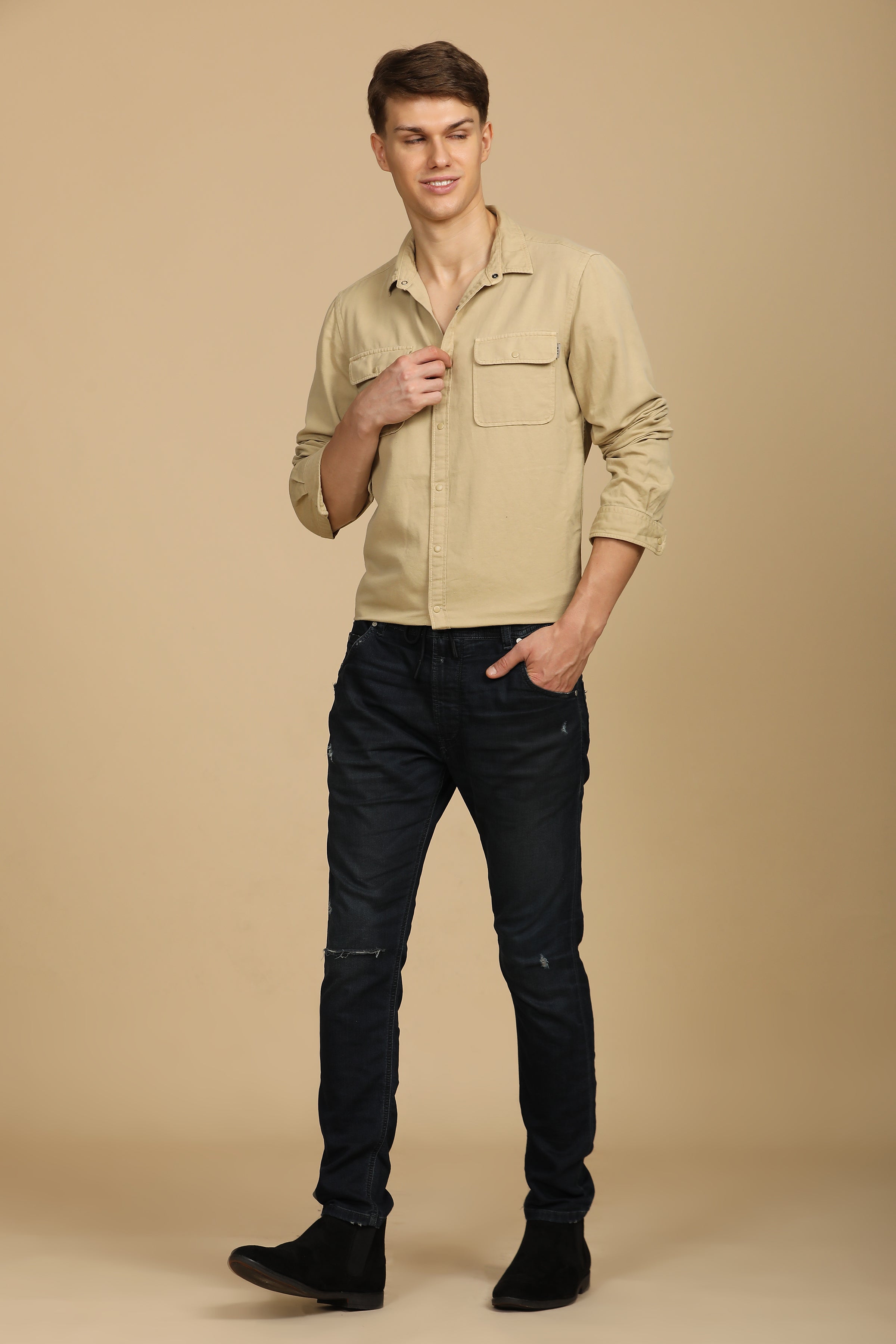 Men Soft Texture Cotton Shirt