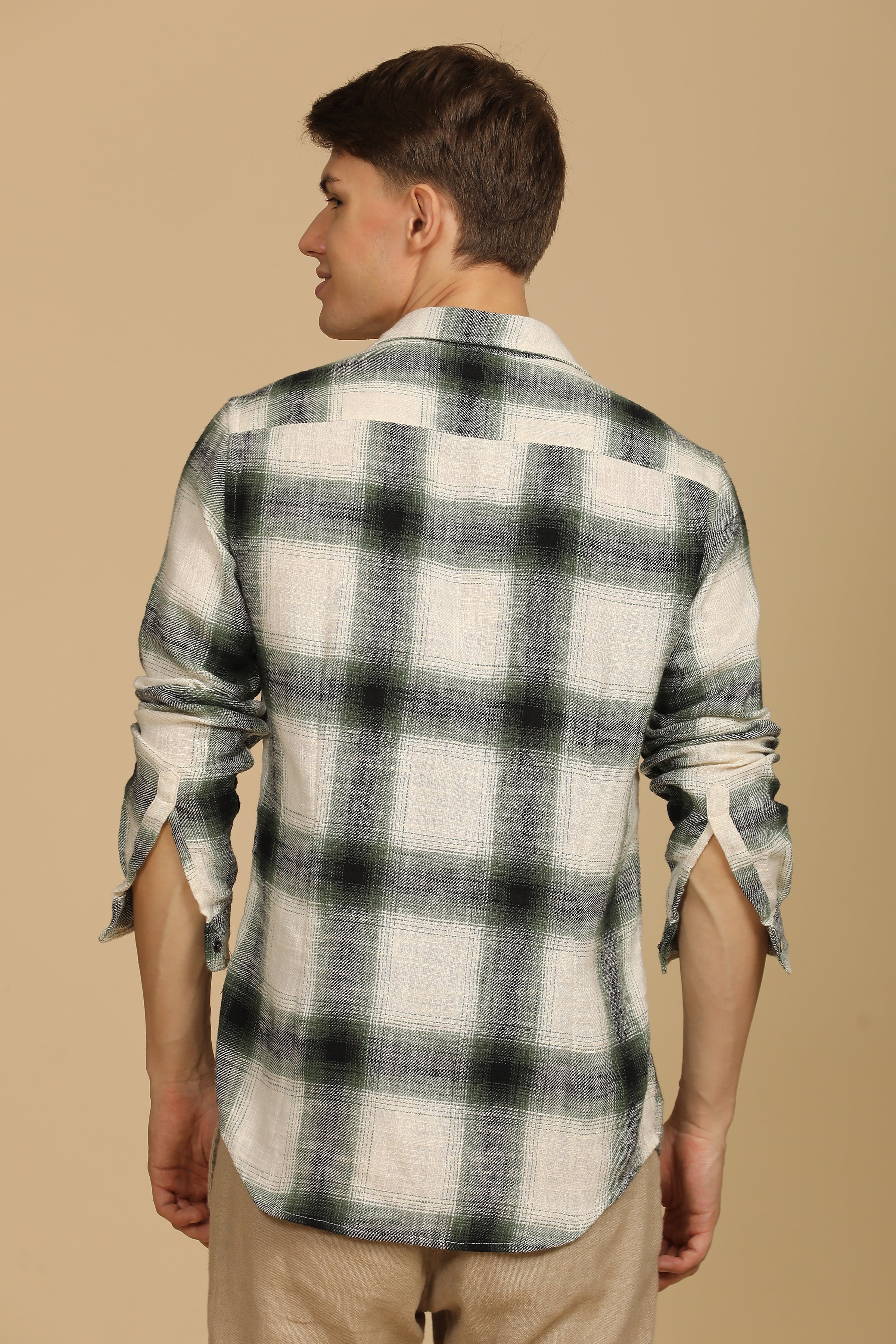 Men Brushed Check Shirt