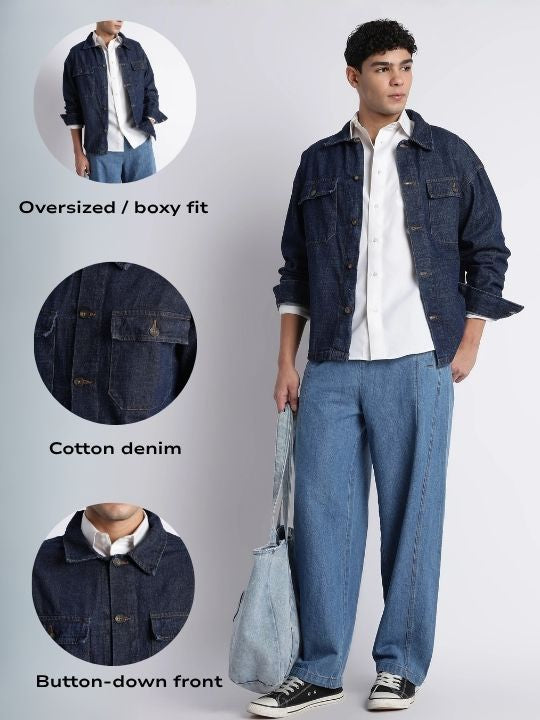 Men Indigo Denim Jacket