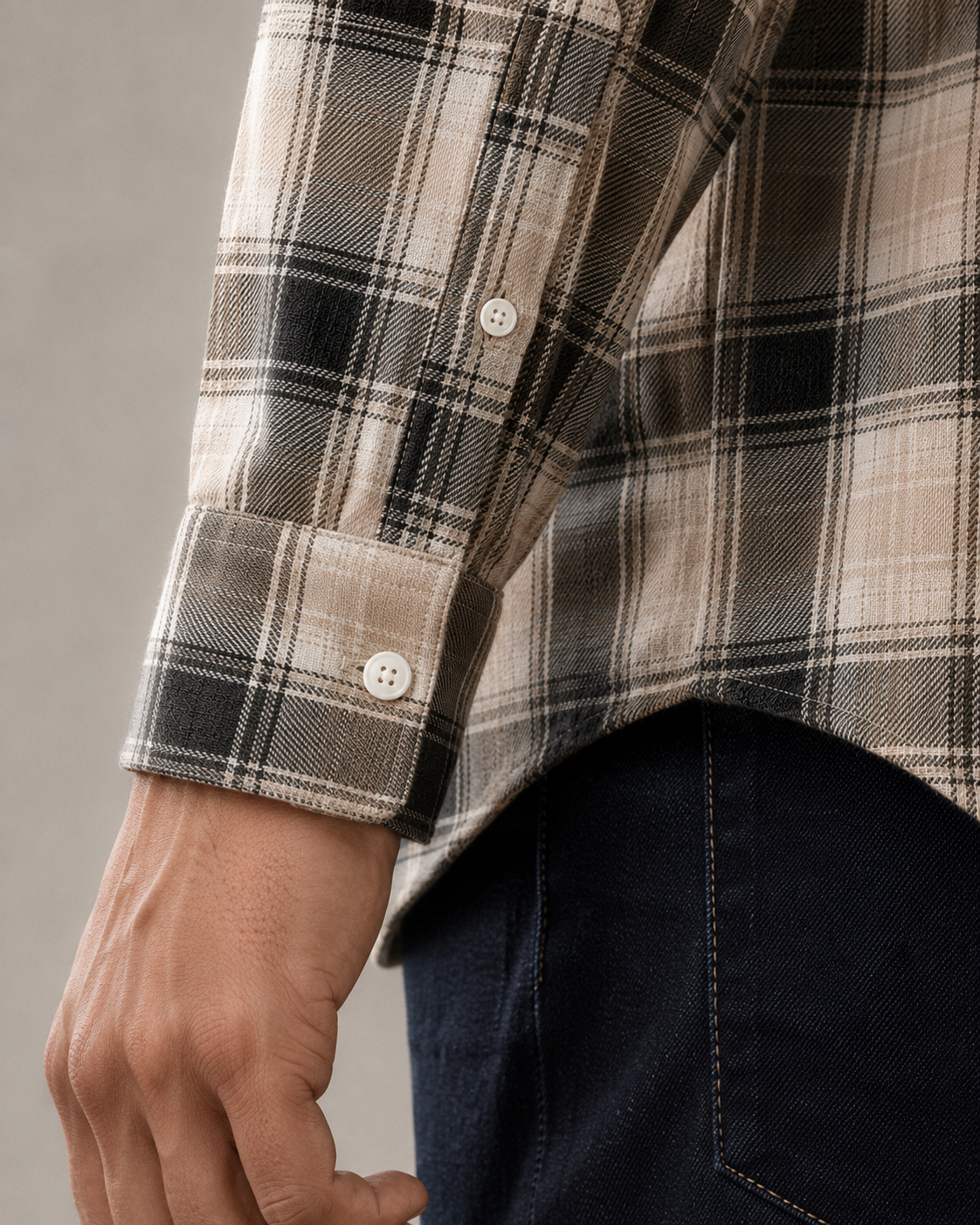 Men Brown Heritage Plaid Shirt