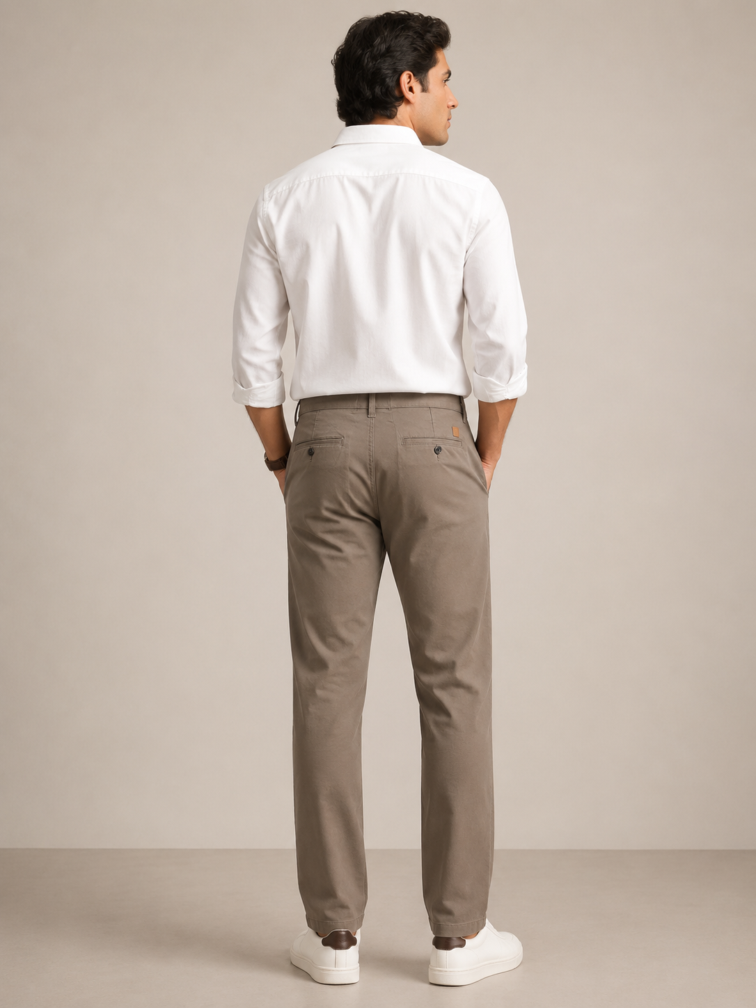 Men Brown Contemporary Chino Trousers