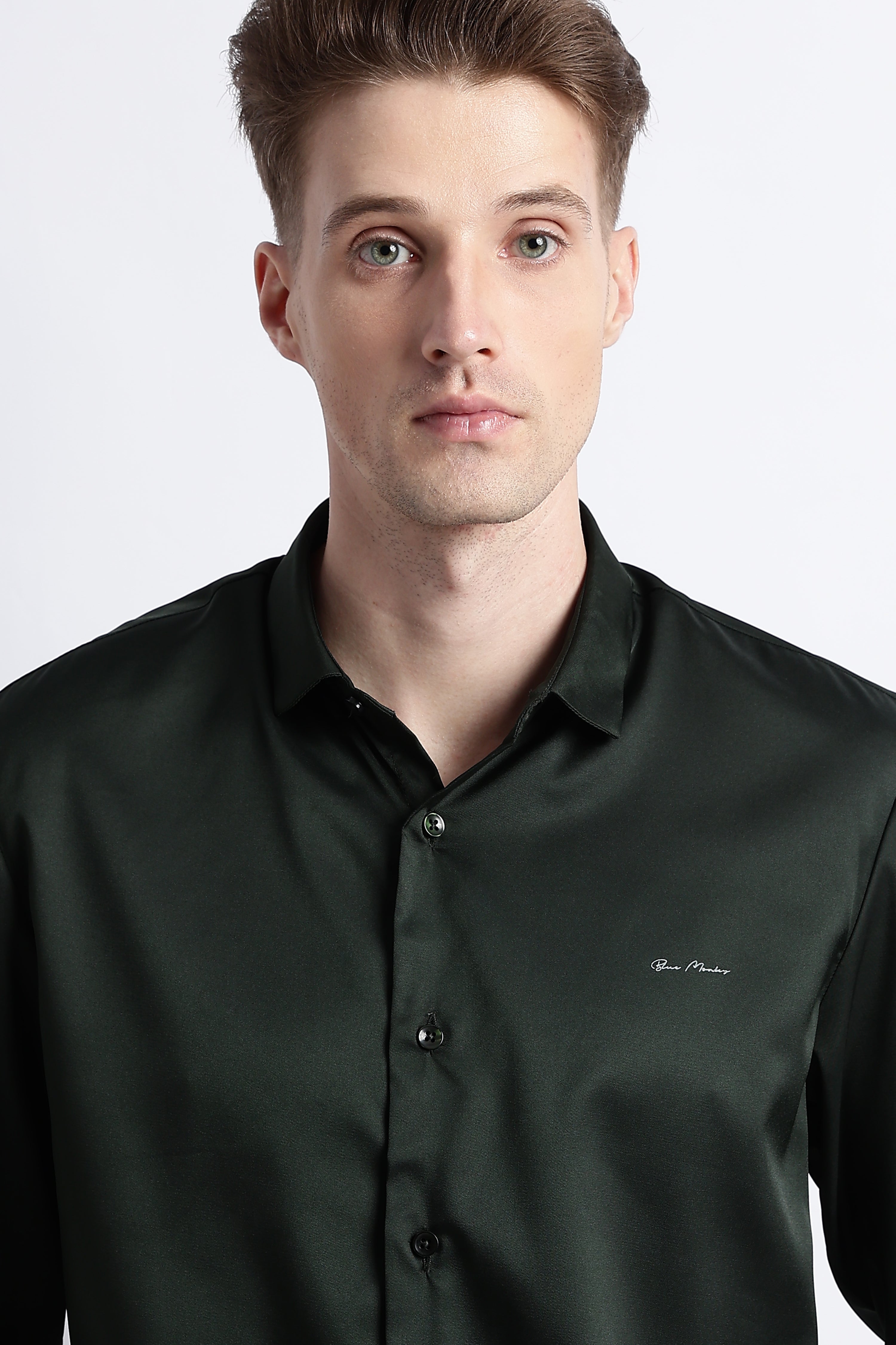 Men Smooth Satin Party Shirt