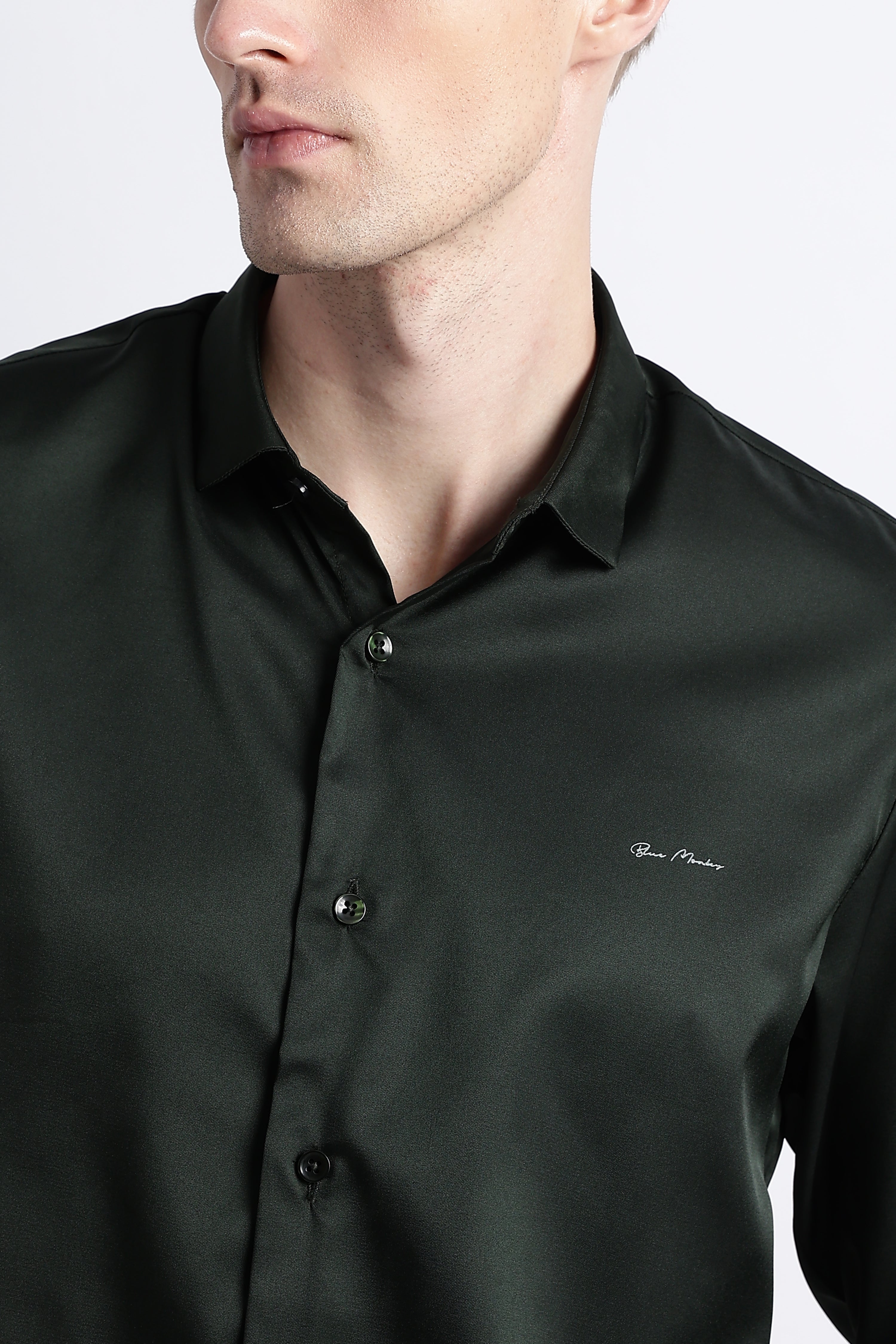 Men Smooth Satin Party Shirt