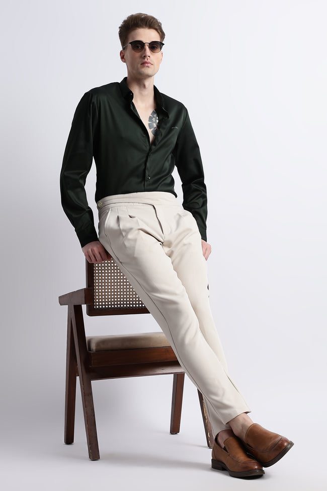 Men Smooth Satin Party Shirt