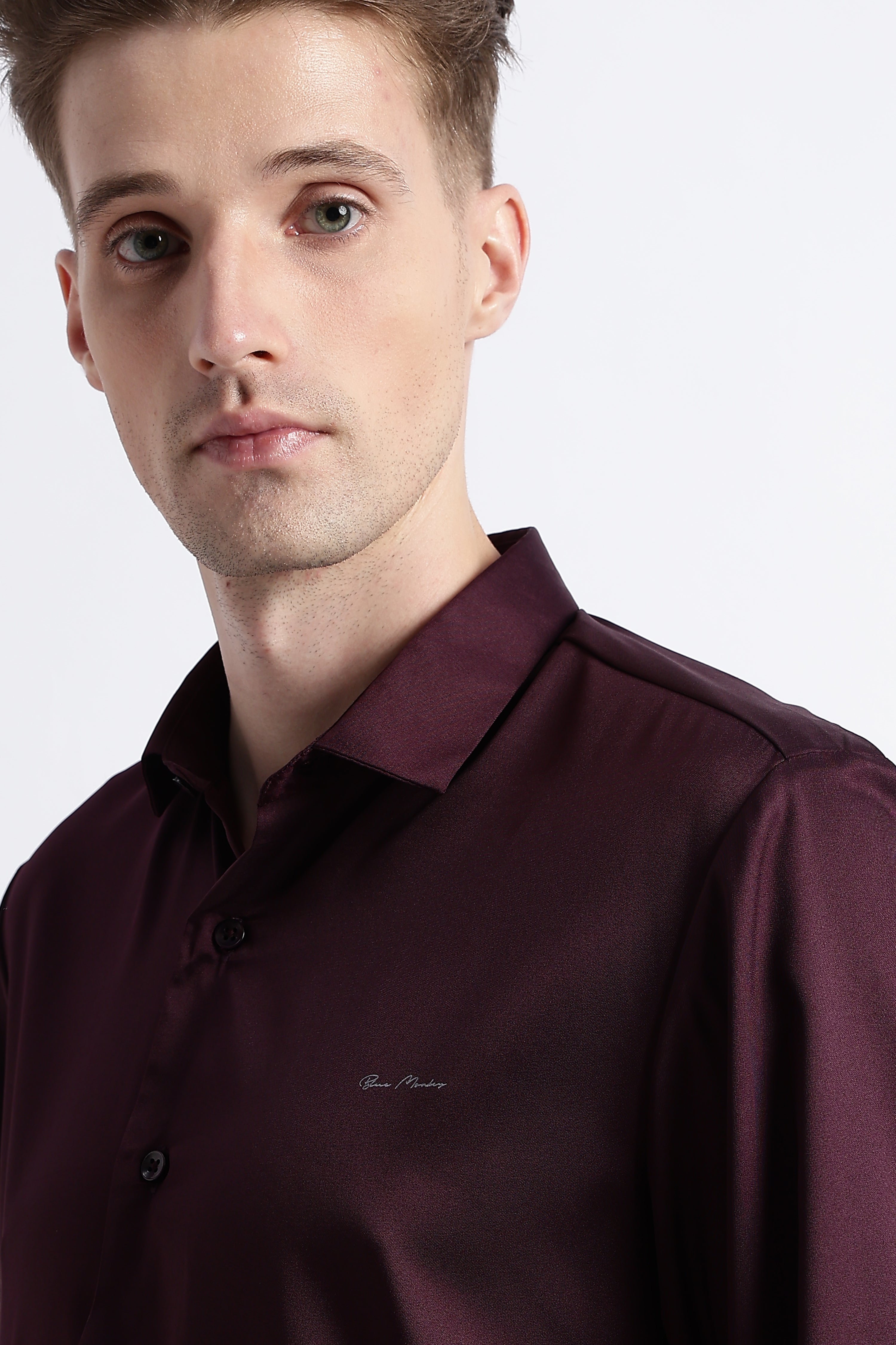 Men Smooth Satin Party Shirt