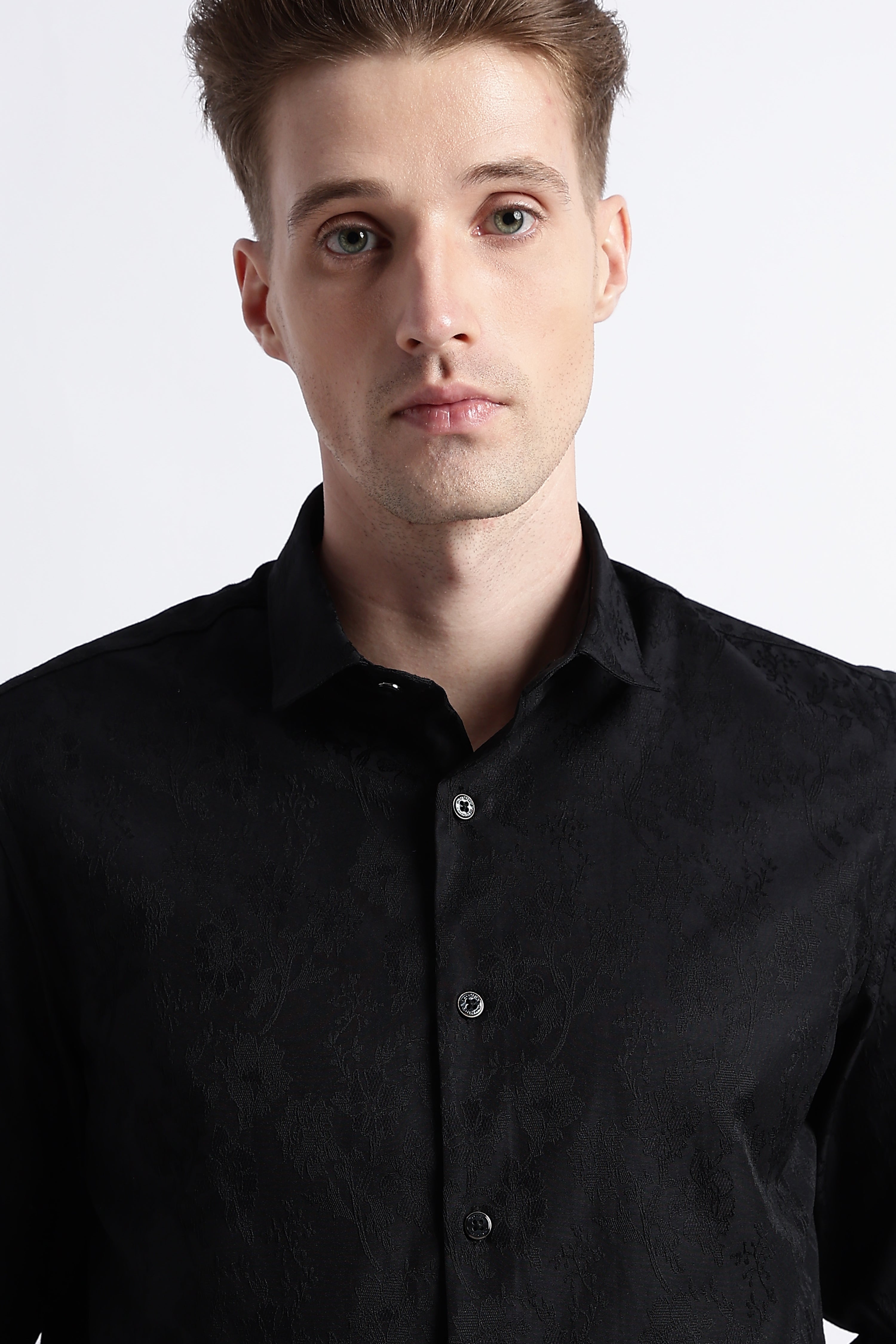 Men Textured Jacquard Shirt
