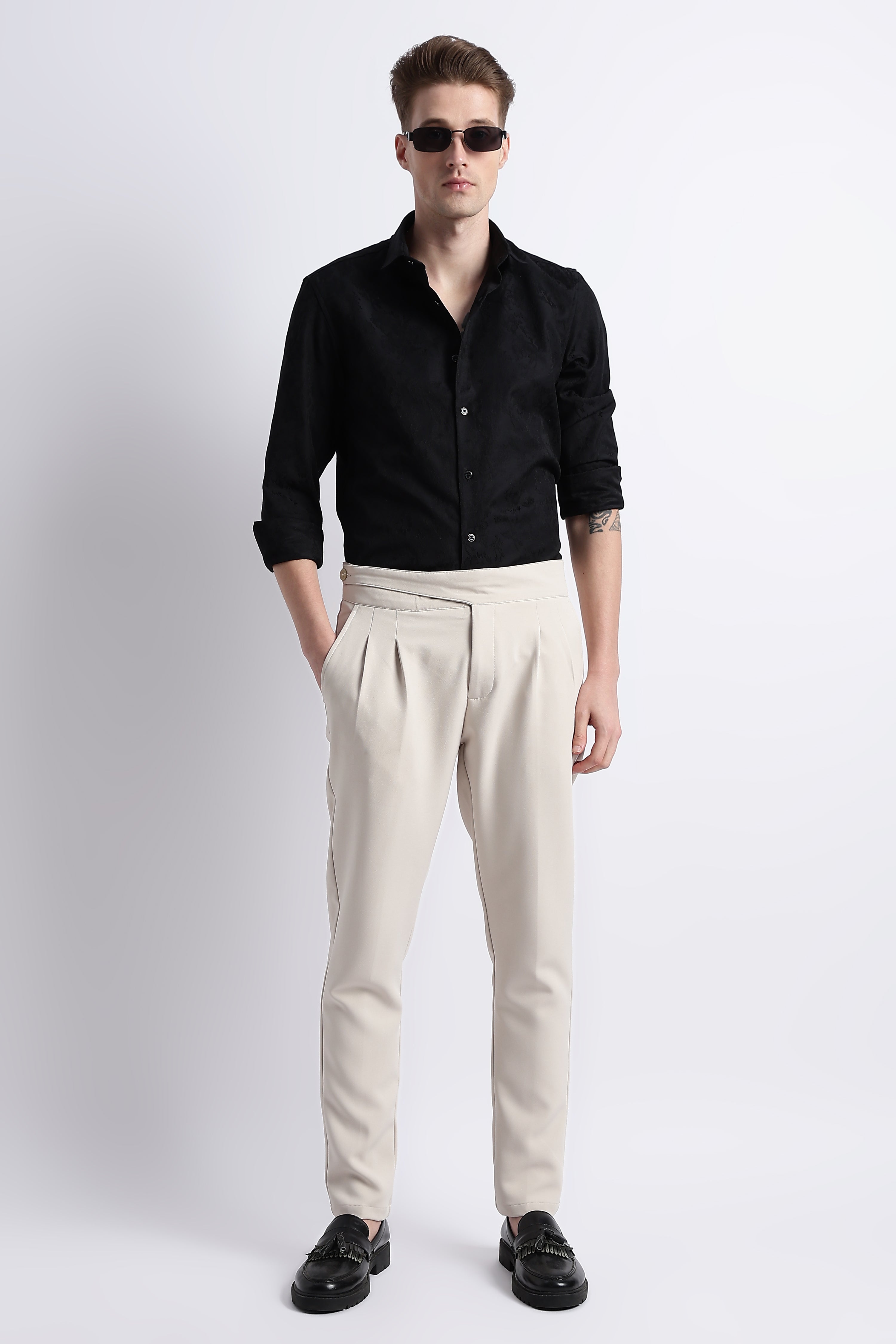 Men Textured Jacquard Shirt
