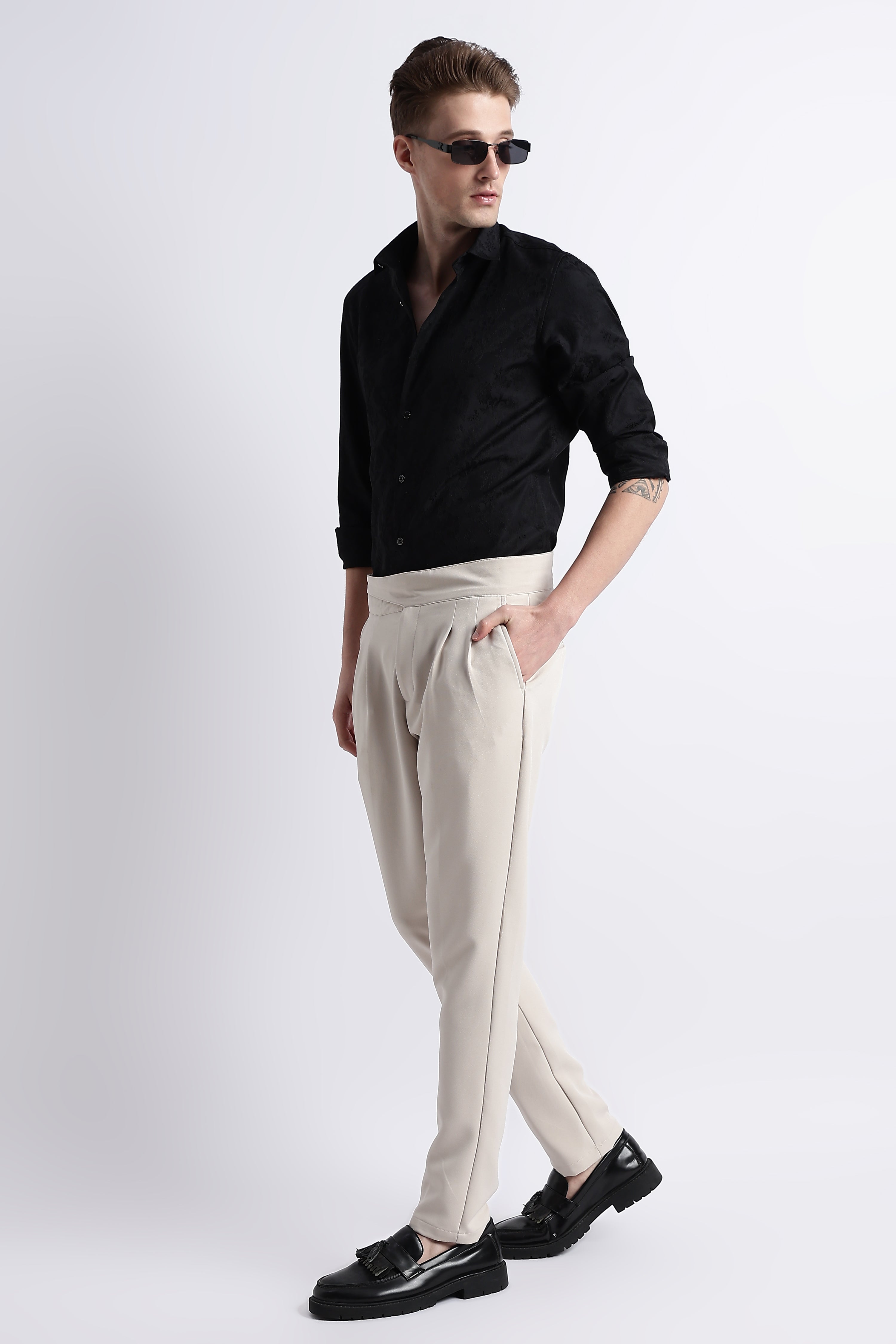 Men Textured Jacquard Shirt