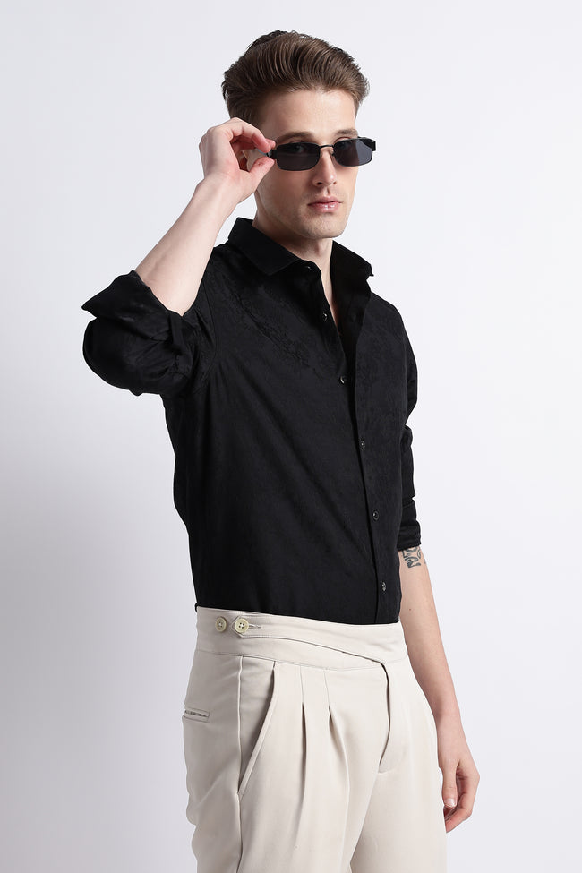 Men Textured Jacquard Shirt