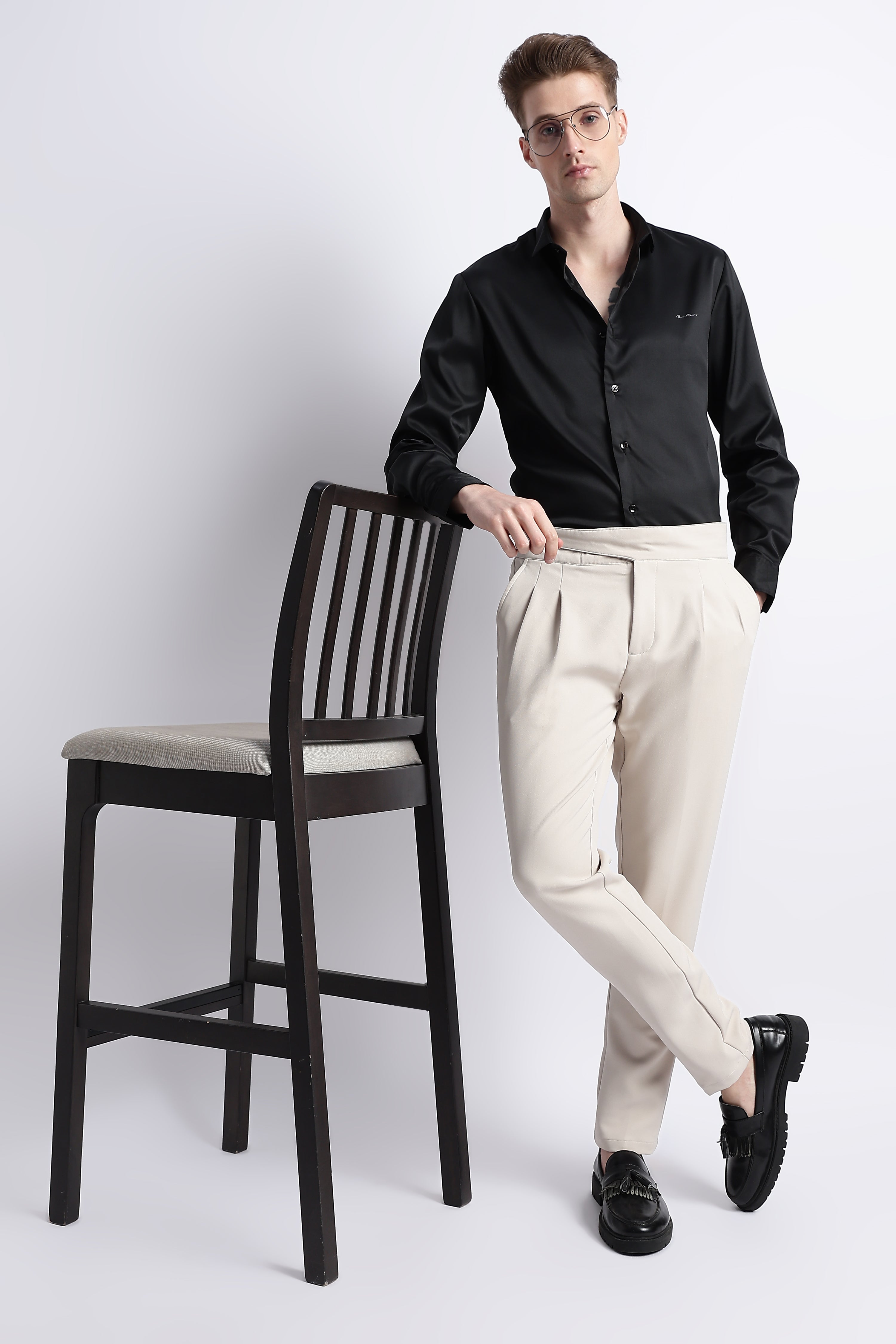 Men Smooth Satin Party Shirt