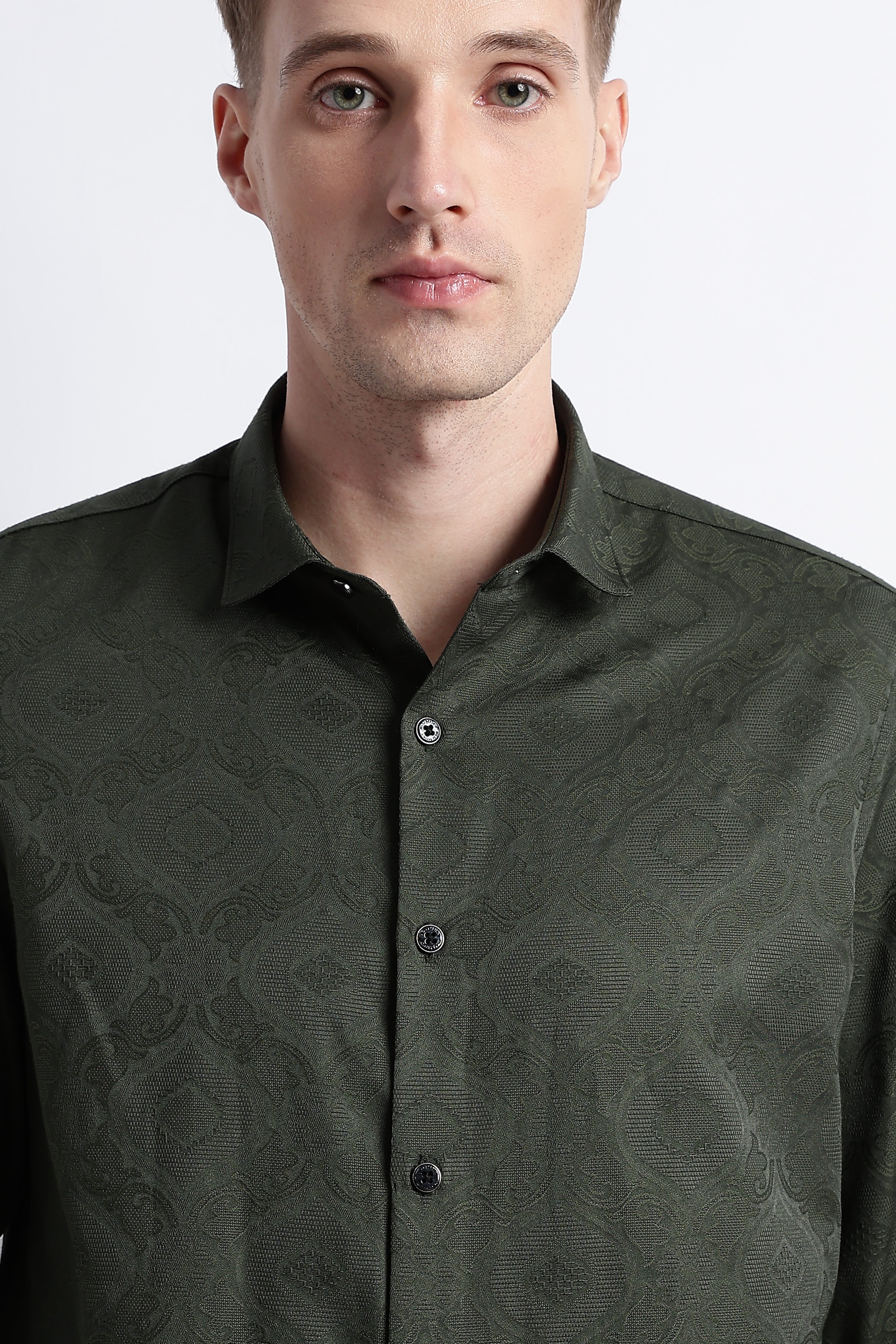 Men Textured Jacquard Shirt